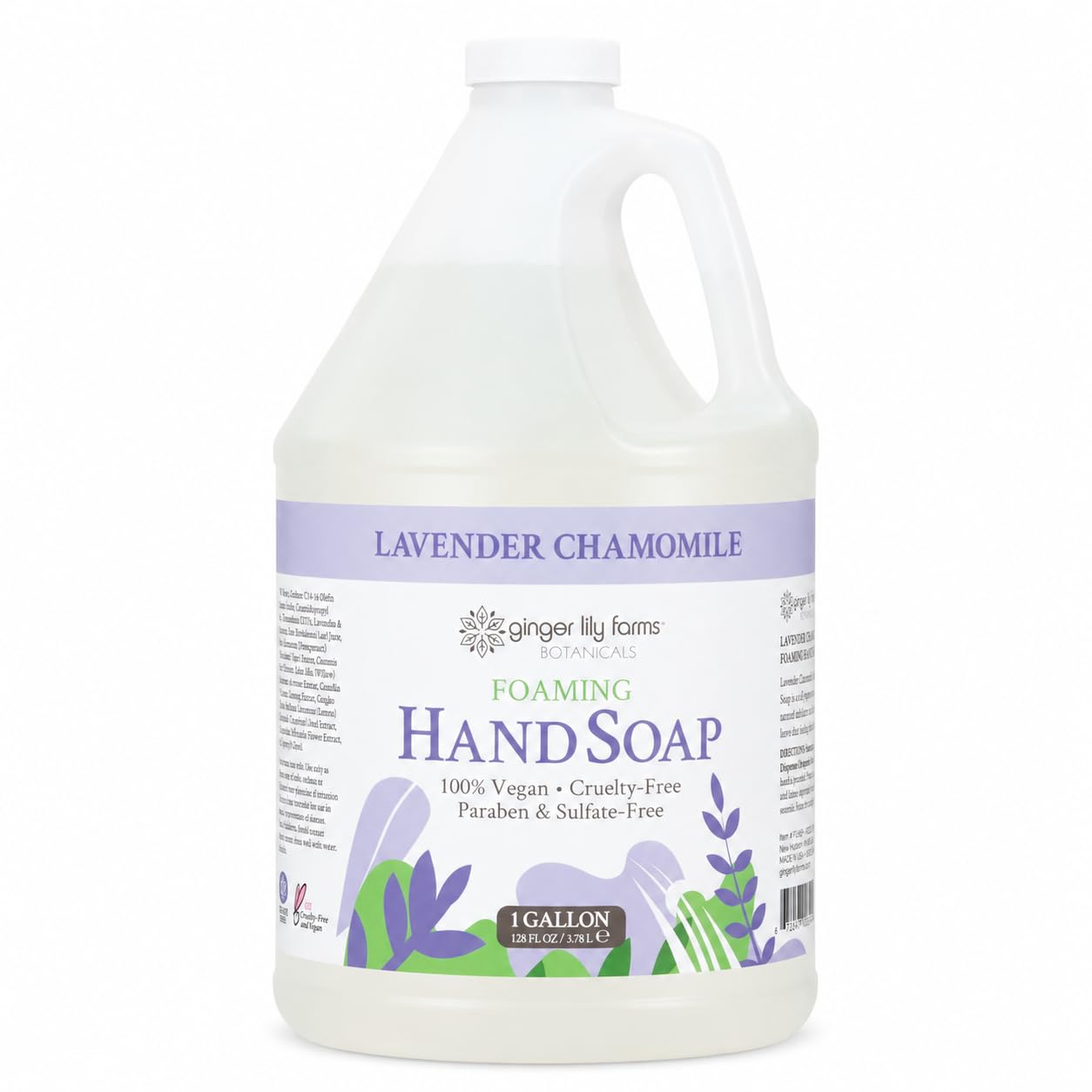 Ginger Lily Farms Botanicals All-Purpose Foaming Hand Soap Refill, 100% Vegan & Cruelty-Free, Lavender Chamomile Scent, 1 Gallon (Pack of 4) Beauty & Personal Care Ginger Lily Farms