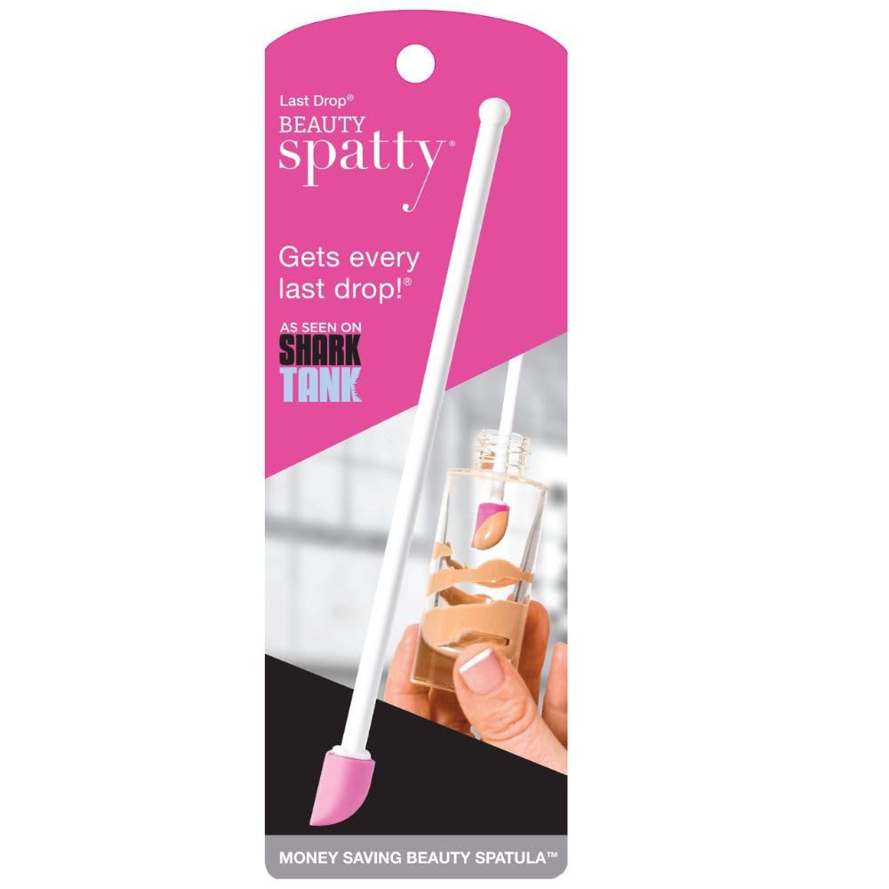 Spatty Daddy Pink 6 Inch Makeup Spatula, Mini Last Drop Scraper Tool