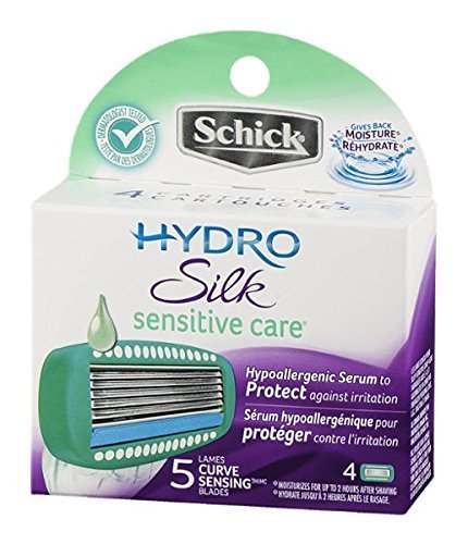 Schick Hydro Silk Sensitive Care Curve Sensing Blades, 4 counts Beauty and Personal Care Schick