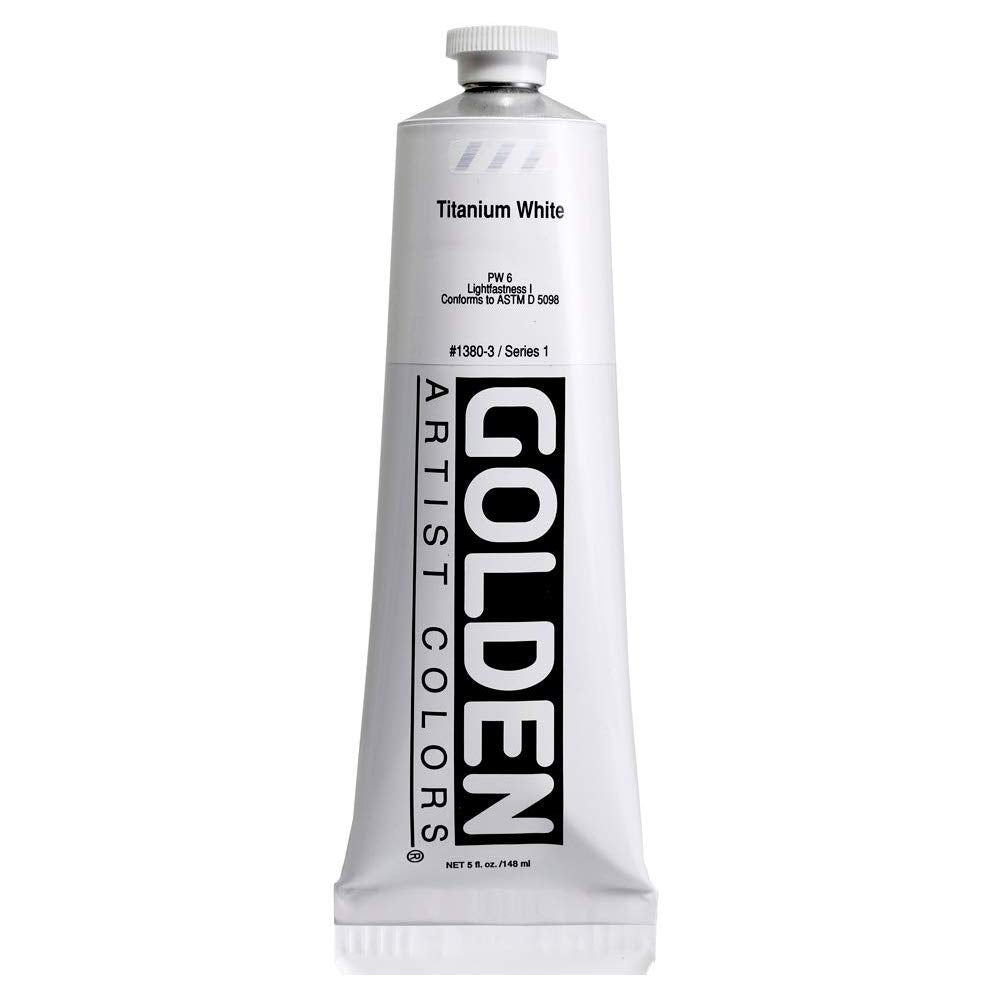 Golden Artist Heavy Body Acrylic Paint, 5 Ounce Tube-Titanium White (1380-3) + A Lumintrail Colored Sticky Notes Set Beauty & Personal Care LKCTB