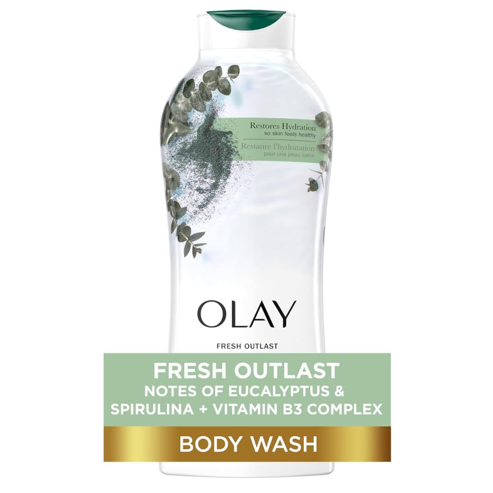 Olay Fresh Outlast Paraben Free Body Wash with Relaxing Notes of Eucalyptus and Spirulina, 650 mL Beauty & Personal Care Olay