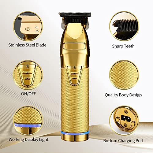 GLESVOWIO Pro Hair Clipper Professional Trimmer Electric for Men Cordless Rechargeable Shaver Barber Cutting Machine T Styling(Black) Beauty and Personal Care GLESVOWIO