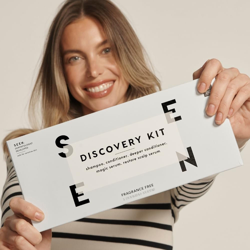 SEEN Discovery Kit - Fragrance Free - Non-Comedogenic Hair Set- Dermatologist-Developed - Safe for Sensitive, Eczema & Acne Prone Skin Beauty & Personal Care SEEN