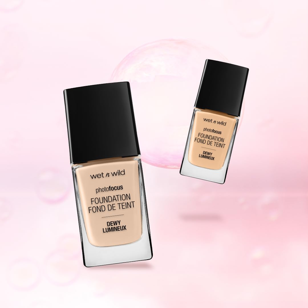 wet n wild Photo Focus Dewy Liquid Foundation Makeup, Soft Beige (Packaging May vary) Beauty & Personal Care wet n wild
