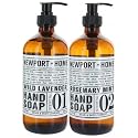 Energetic Pairing: 2-Pack Reusable Glass Bottles, Newport & Home Hand Soap - Wild Lavender and Rosemary Mint Infused with Essential Oil - 16 Fl oz Beauty & Personal Care Tipiak