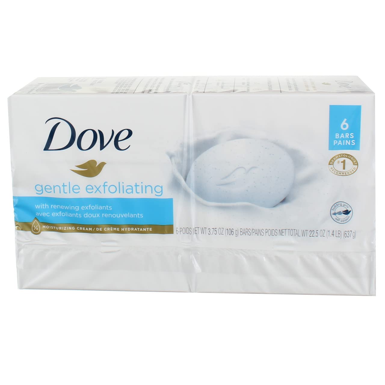 Dove Gentle Exfoliating Beauty Bars 4 oz, 6 bars Beauty & Personal Care Dove