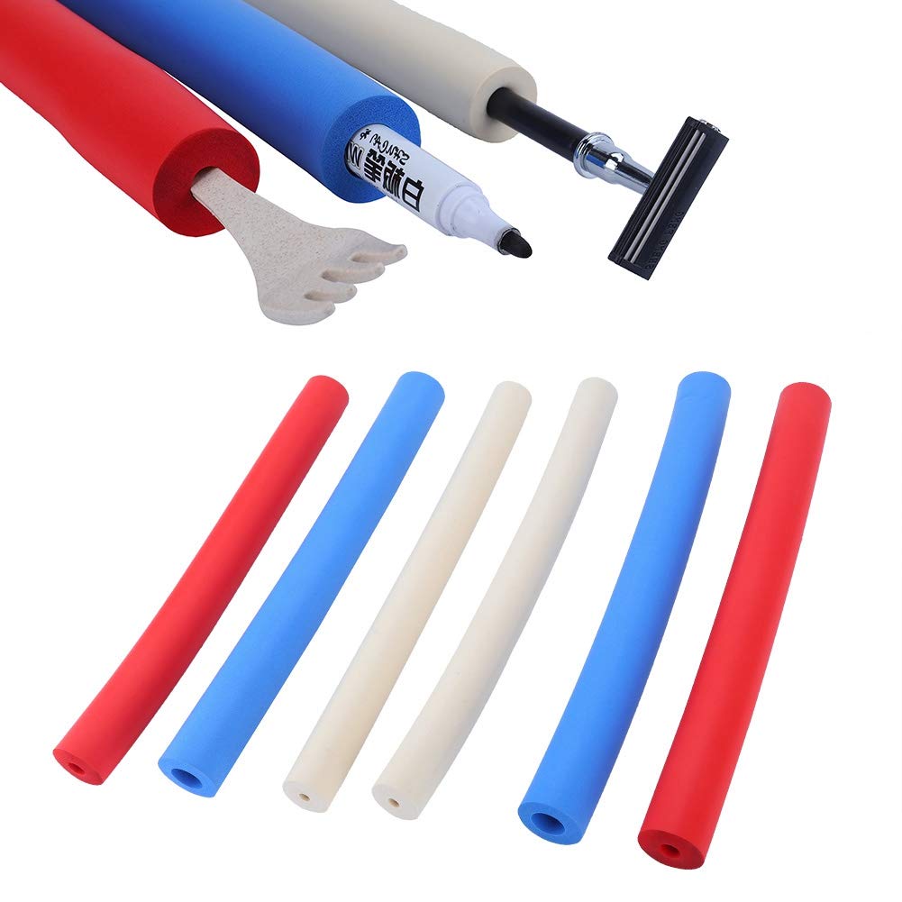 6Pcs Shaving Pen Foam Grip Tube,Non Slip Foam Handle Sleeve Cover Padding Grips for Utensil, Pens, Pencils, Razors Beauty and Personal Care TYTOGE