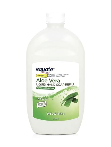 Equate Aloe Vera Liquid Hand Soap Refill with Moisturizers, 50 FL OZ, 800 Pumps Beauty & Personal Care Equate
