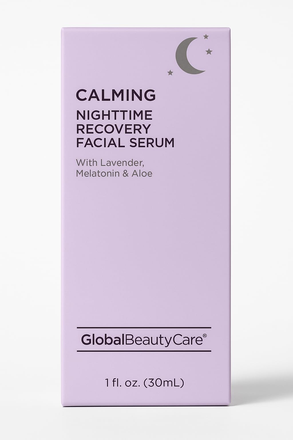 Global Beauty Care Calming NIghttime Recovery Facial Serum With Lavender, Melatonin & Aloe 1 Fl. Oz (30mL) Beauty & Personal Care Global Beauty Care