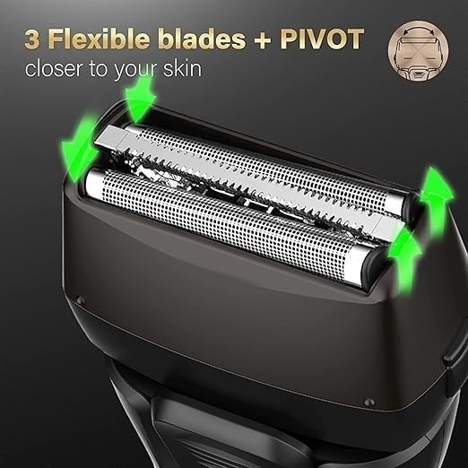 Men's Electric Foil Shaver Electric Razor for Men ? Men's Electric Shavers with Pop-up Precision & Sideburn Trimmer, Rechargeable, Wet & Dry Cordless Beauty and Personal Care YREAJZVS