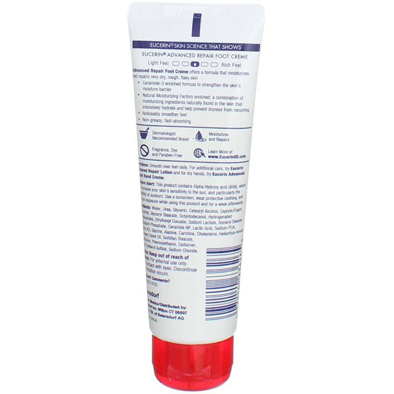 Eucerin Advanced Repair Foot Cream, Very Dry Skin, Light, Fragrance-Free, 3 oz Beauty & Personal Care Eucerin