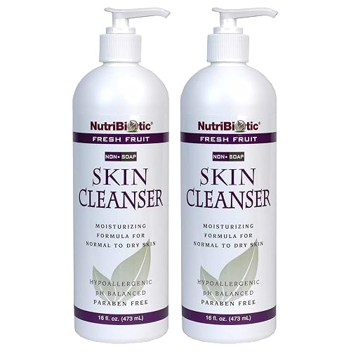 NutriBiotic - Fresh Fruit NonSoap Skin Cleanser, 16 Oz Twin Pack with GSE (Citricidal) | pH Balanced, Hypoallergenic & Biodegradable | Free Beauty & Personal Care NutriBiotic