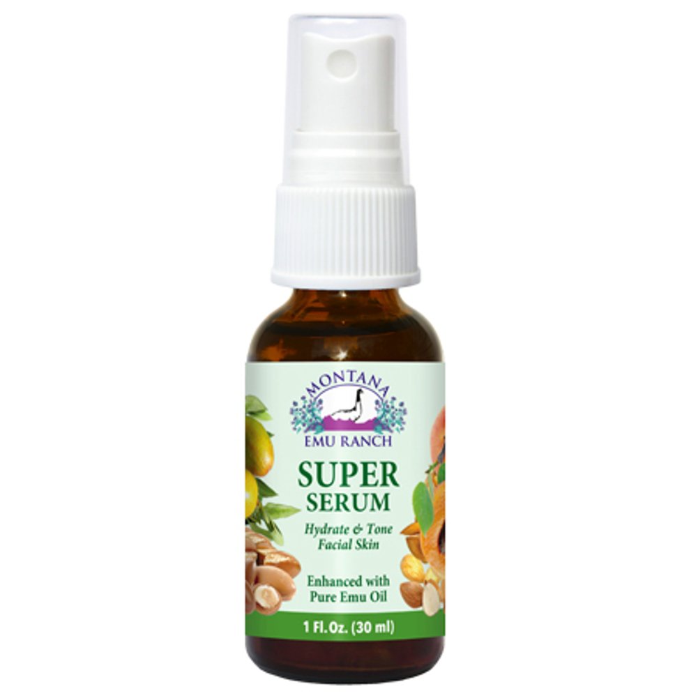 Montana Emu Ranch - Super Serum 1 Ounce Spray Bottle - Enhanced with Pure Emu Oil Beauty & Personal Care Montana Emu Ranch