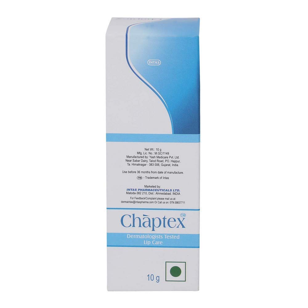 Chaptex Lip Balm SPF 15 10g - Paraben Free Moisturizing Lip Care - Dermatologist Tested - UV Protection for Dry, Chapped Lips - Pack of 2 Beauty and Personal Care Chaptex