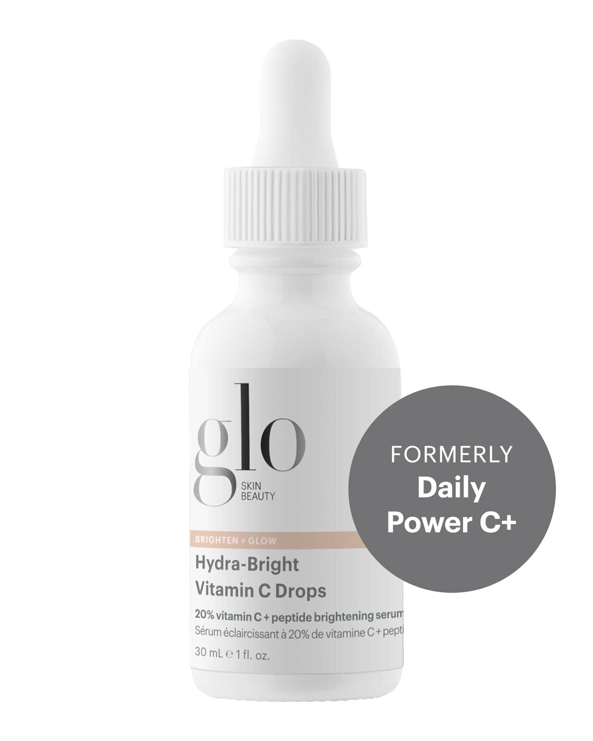 Glo Skin Beauty Hydra-Bright Vitamin C Drops - 20% Vitamin C + Peptide Brightening Serum - Formerly Daily Power C+ Serum Beauty & Personal Care Glo Skin Beauty