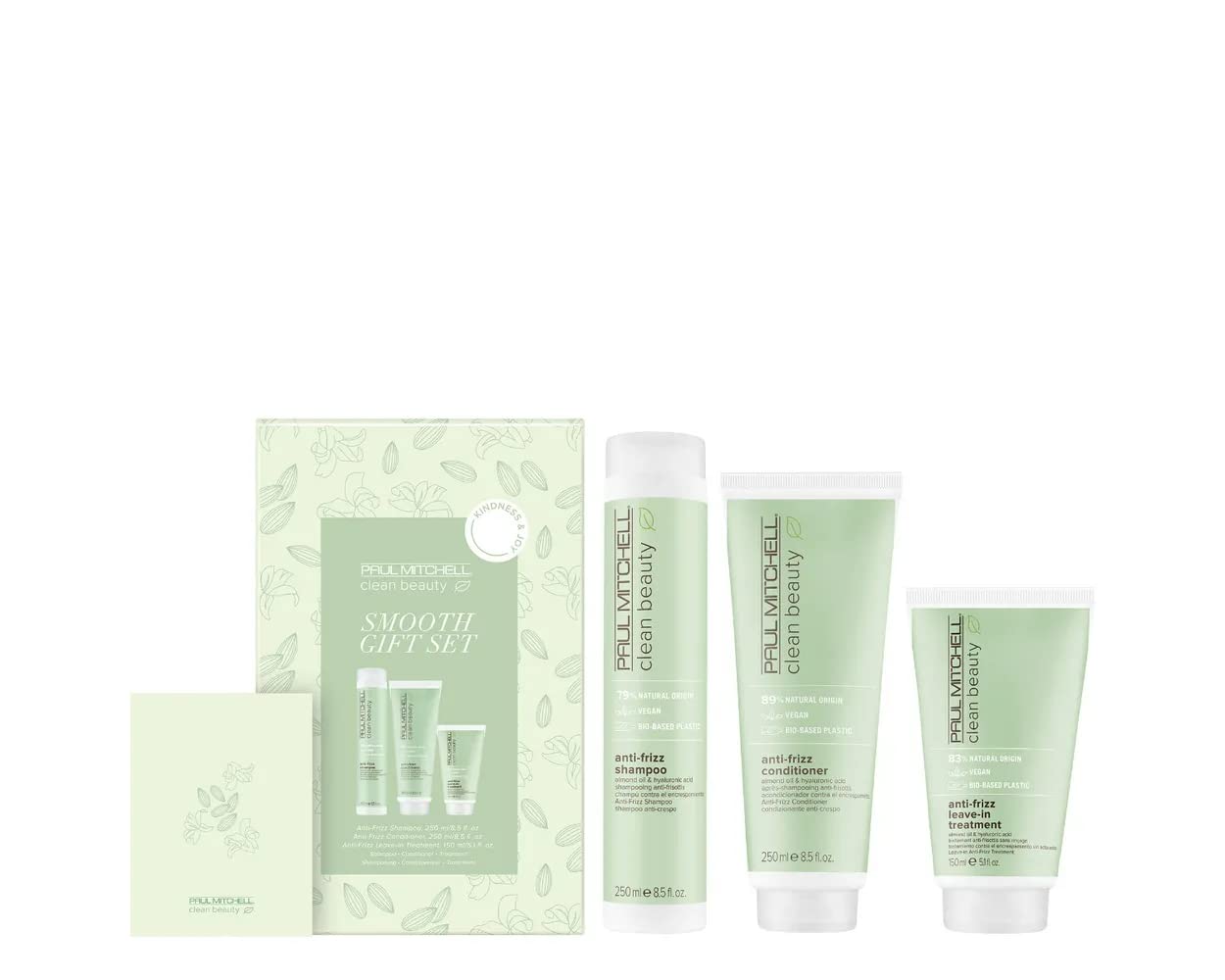 Paul Mitchell Clean Beauty Anti-Frizz Holiday Gift Set, Shampoo, Conditioner + Leave-In Treatment, For Textured, Frizz-Prone Hair Beauty & Personal Care Paul Mitchell