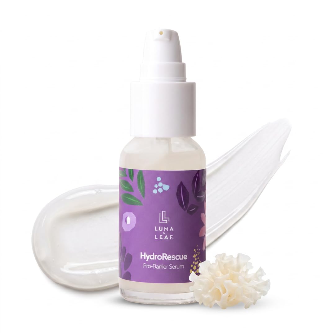 Beta Glucan Serum for Face, Skin Barrier Repair for Dry & Sensitive Skin, Tremella Mushroom & Hyaluronic Acid, Lightweight Hydrating Serum, Vegan, 1 Beauty & Personal Care LUMA & LEAF