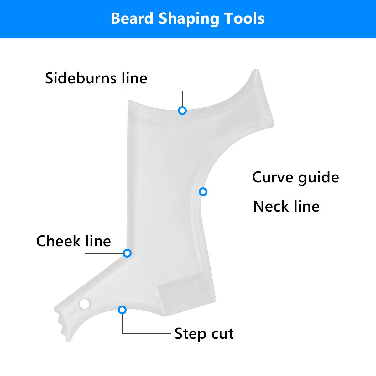 Ahier Beard Shaping Tools, 5-in-1 Beard Shaping Set with Straight Edge Razor and 10 P blade, Barber Pencil, Beard Trimming Scissors, Gift for Men Beauty and Personal Care AHIER
