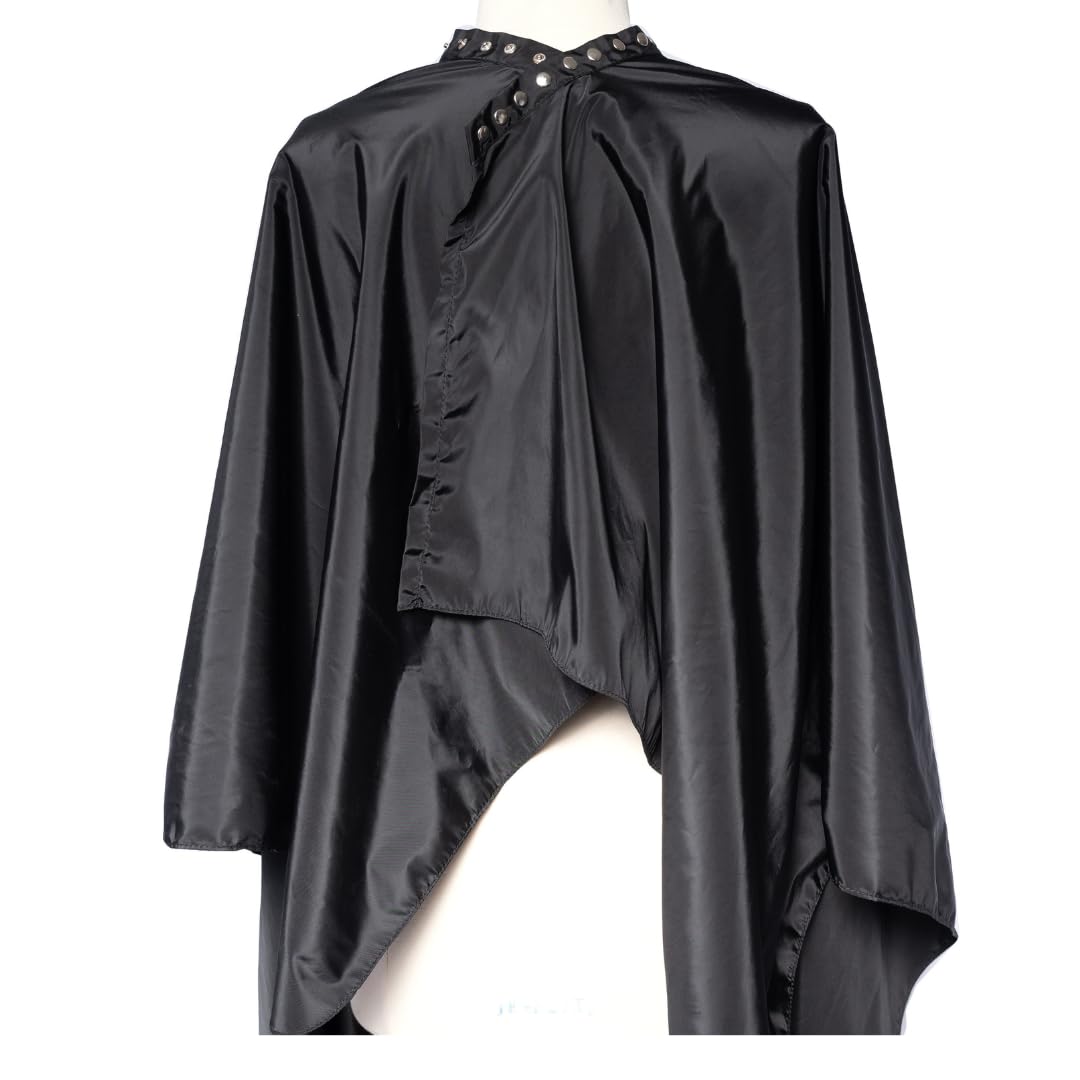 Capes By Sheena Black Nylon Hairdresser Barber Cape W/ 10 Snap Closure, X Large 66” L x 53.5” Stylist Supplies for Hair-Cutting Beauty & Personal Care Capes By Sheena