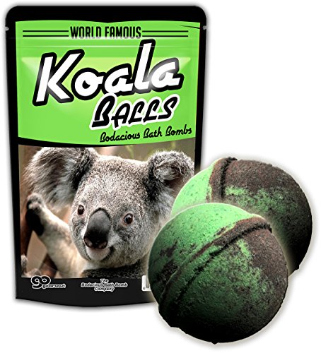 The Bodacious Bath Co. Koala Balls Bath Bombs - Eucalyptus Scented, 2 Count, Relaxing & Rejuvenating, Fun Gifts for All Ages Beauty & Personal Care The Bodacious Bath Co.