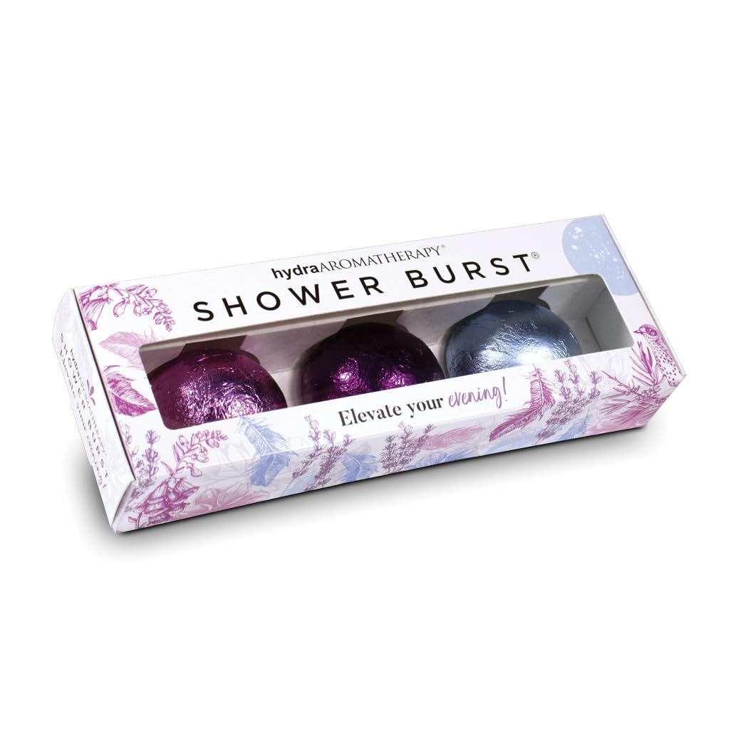 hydraAROMATHERAPY Shower Burst Tablets Essential Oil Steamers Made in USA, 3 Pack (2 Ounces Each), Winter Beauty and Personal Care hydraAromatherapy