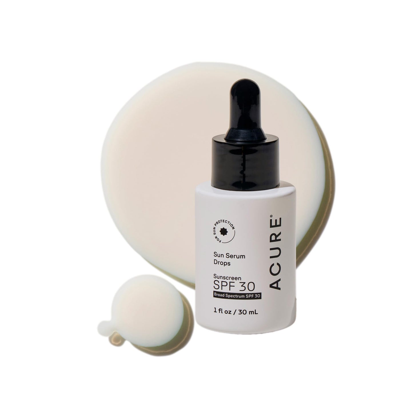 Acure Sun Serum Drops SPF 30 - Hydrating Sunscreen Serum & Reef-Safe Broad-Spectrum Protection, Skincare for Beauty Glow, Sheer UV Shield, Use Beauty & Personal Care Acure