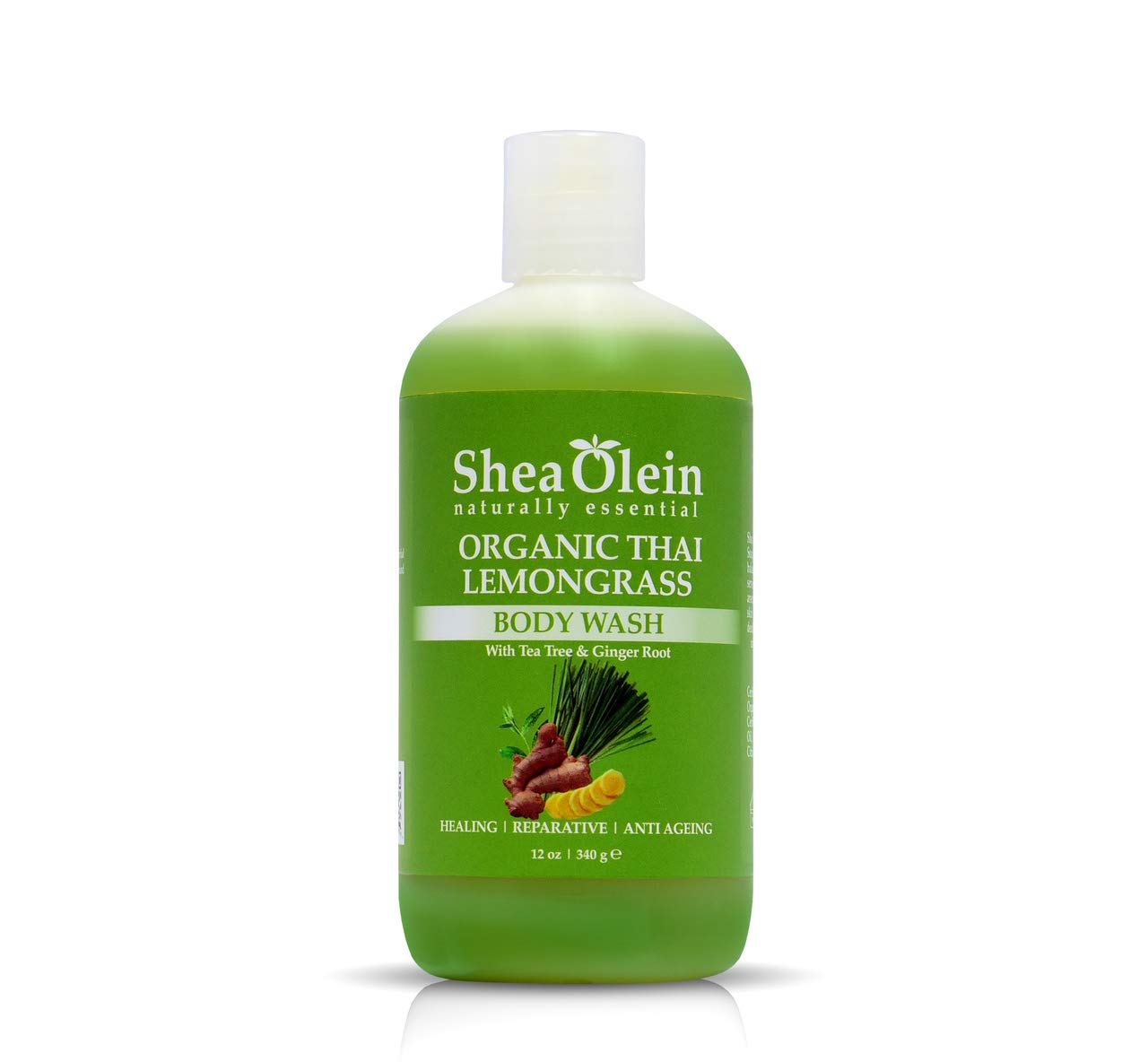 Organic Thai Lemongrass Body Wash with Tea Tree Oil & Ginger Root Extract Beauty & Personal Care SheaOlein Naturally Essential