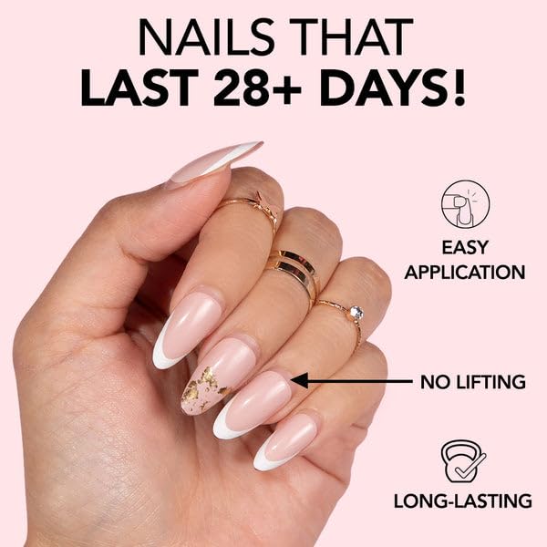 KIARA SKY PROFESSIONAL NAILS XPRESS PRO 100% ACRYLIC PRESS ON NAILS (Gilded Gold)