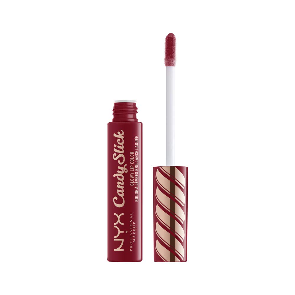 NYX PROFESSIONAL MAKEUP Candy Slick Glowy Lip Color Gloss - Single Serving (Wine Red) Beauty & Personal Care NYX PROFESSIONAL MAKEUP