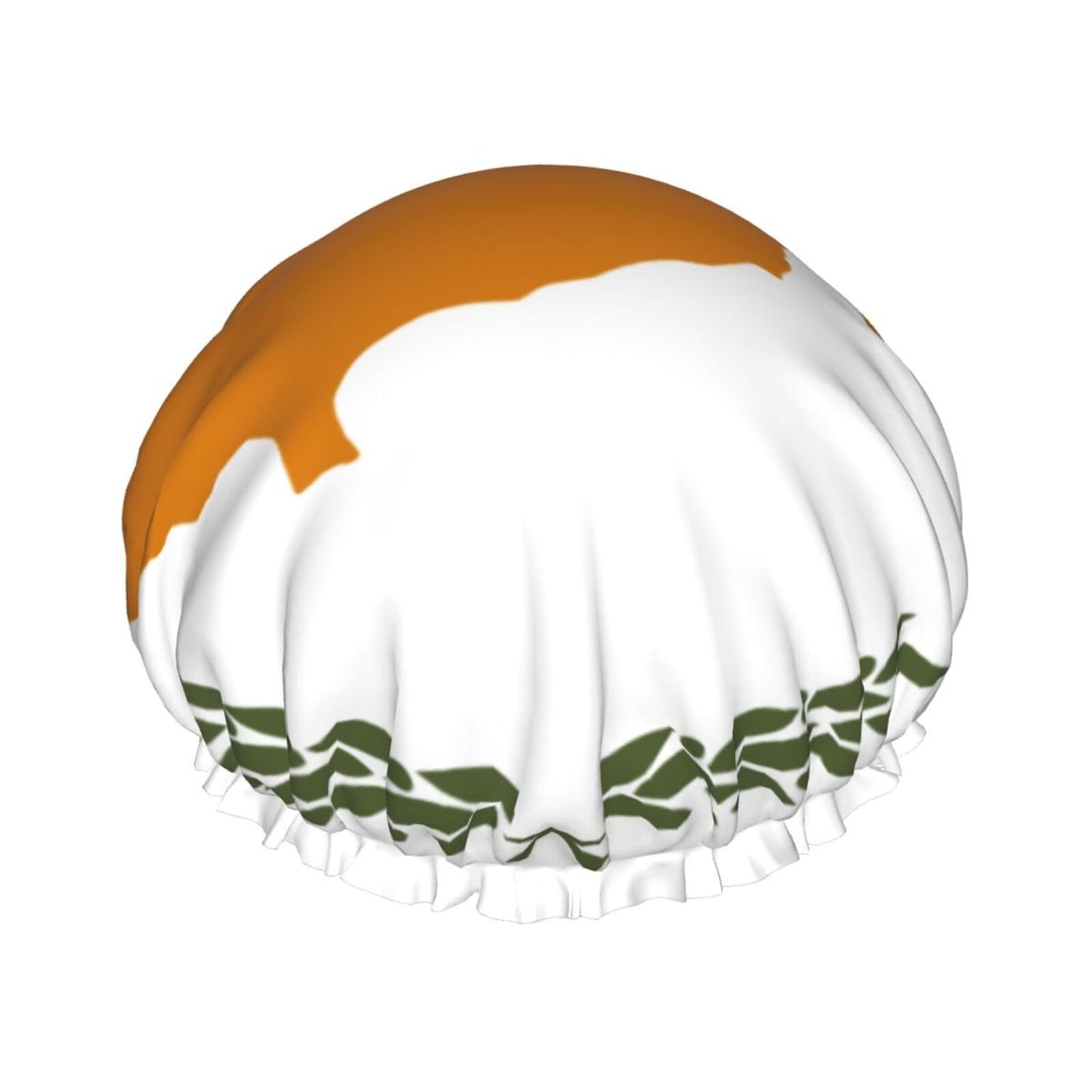 Cyprus Flag Prints Shower Cap Double Layer Lined Waterproof Bathing Shower Hat Beauty and Personal Care Hayyett