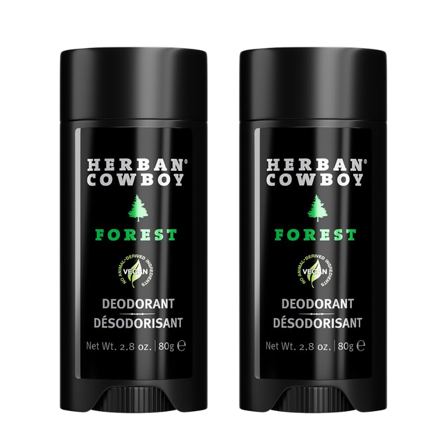 Herban Cowboy Forest Aloe Infused Deodorant with Hints of Cedar, Mandarin, and Black Pepper (2.8 oz) (2 Pack, Forest) Beauty and Personal Care Herban Cowboy