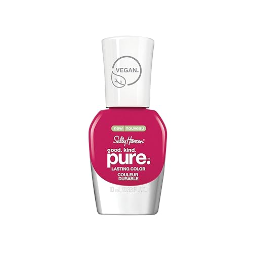 Sally Hansen Good. Kind. Pure. Nail Polish | Plant-Based, Vegan, 16-Free Formula | Opaque, Shiny | 291 Passion Flower | Bright Pink Nail Color Beauty & Personal Care Sally Hansen