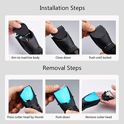 ZUIAI Electric Hair Clipper Length Adjustable Rechargeable Hair Clipper Hair Cutting Machine Waterproof(E) Beauty and Personal Care ZUIAI