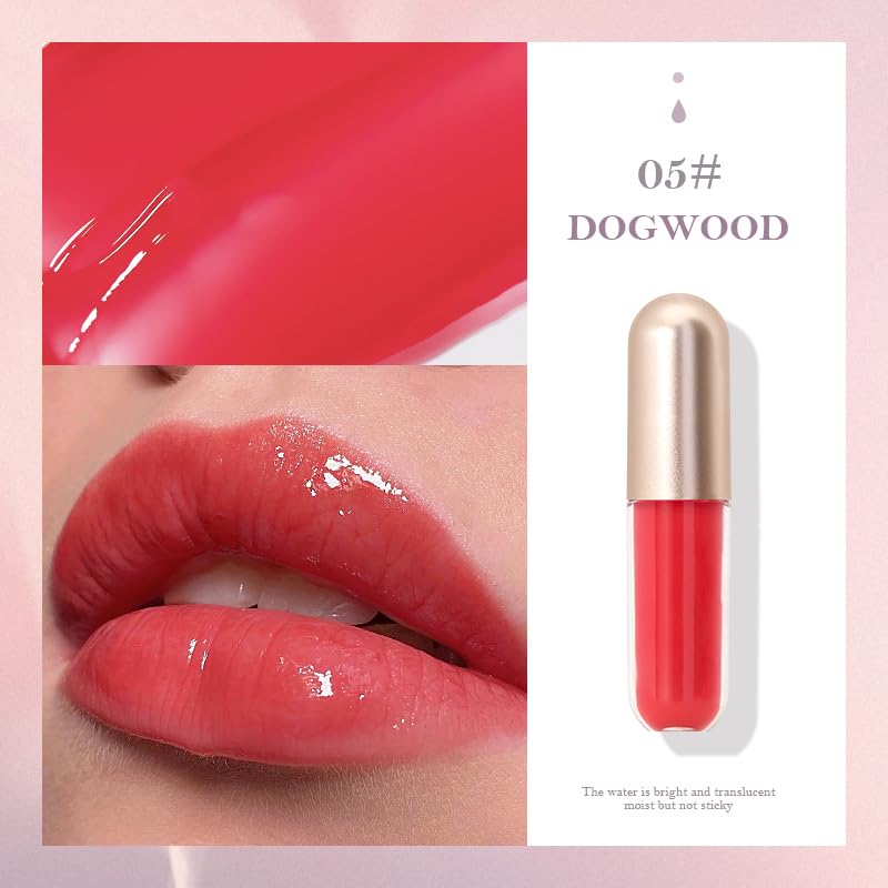 KISSIO Plumping Lip gloss,Glossy and Cool,Make Lips Plump and Moisturizing,Lip Gloss contains Peppermint and Beeswax,Cruelty Free,0.19 oz,05 Dogwood Beauty and Personal Care KISSIO