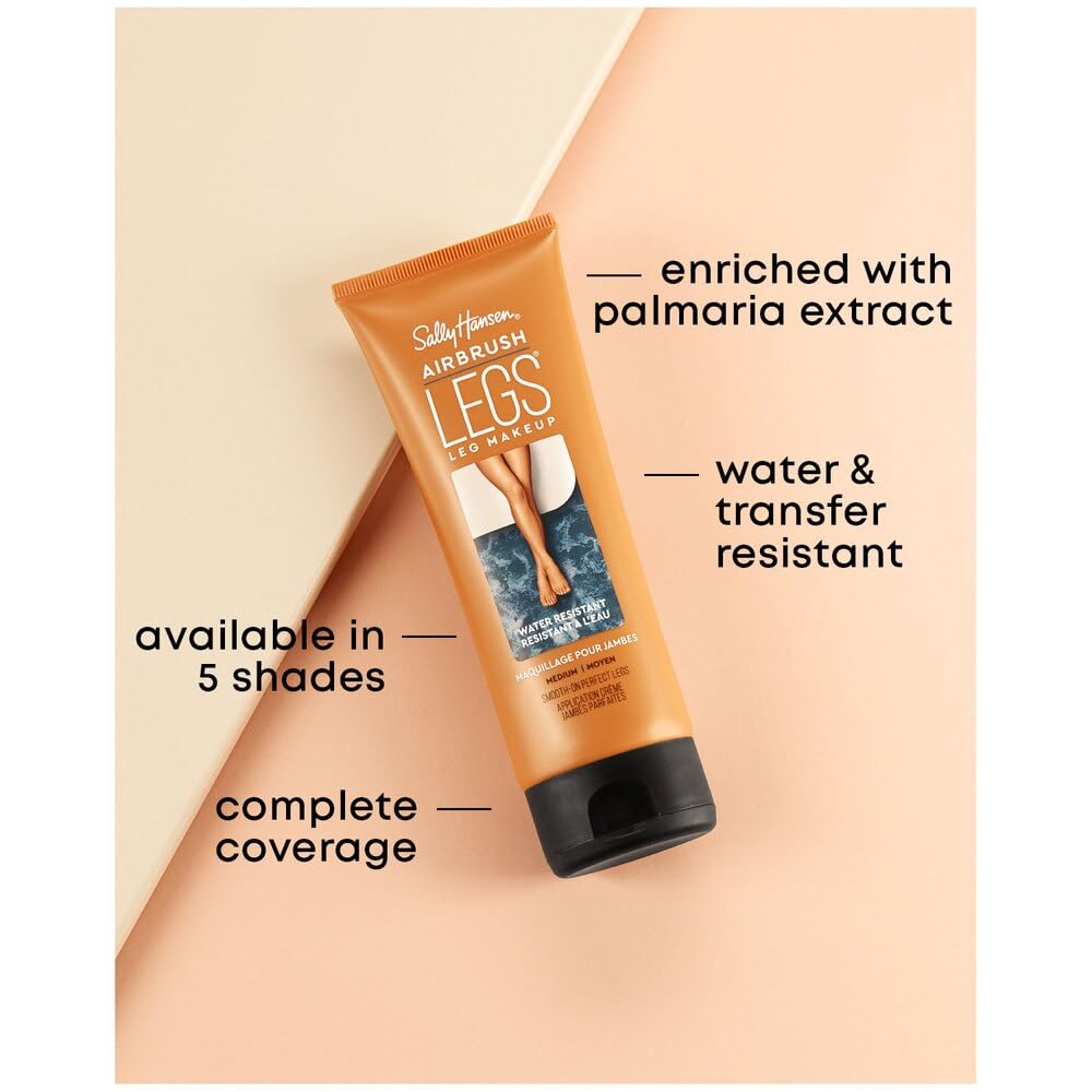 Sally Hansen Airbrush Legs Leg Makeup Lotion | Easy Application, Flawless-Looking Legs, Water-Resistant, Transfer-Proof | Tan | Natural Tan Finish Beauty & Personal Care Sally Hansen