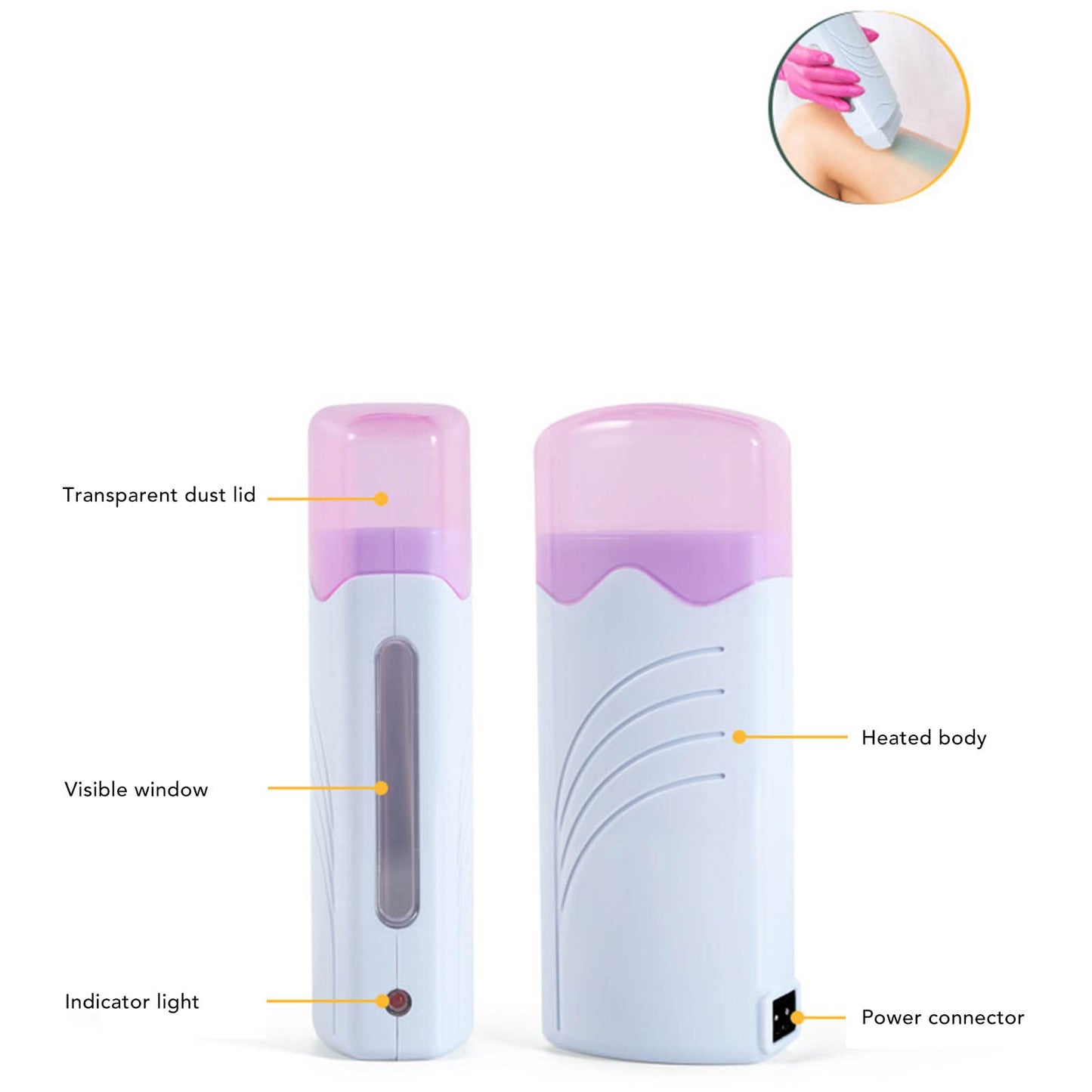 NSXAYIWE Roll on Wax Warmer for Hair Removal, Cartridge Depilatory Wax Heater for Hair, Leg, Face, Armpit, Bikini, Portable Wax Roller for Men Women Beauty and Personal Care NSXAYIWE