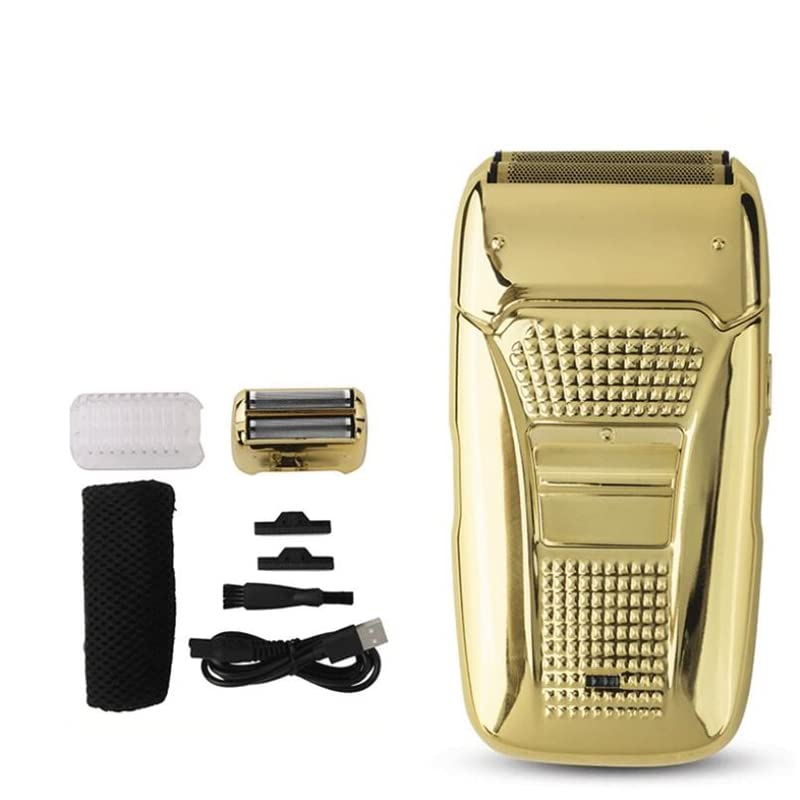 BJFSEAFN Electric Shaver Hair Cleaning Razor Beard Foil Shaving Machine Finishing Tool for Men(Gold) Beauty and Personal Care BJFSEAFN