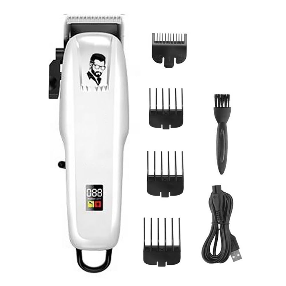 GLESVOWIO Pro Hair Clipper Rechargeable Cordless Beard Trimmer for Men Powerful Electric Cutter Machine Adjustable Haircut Beauty and Personal Care GLESVOWIO