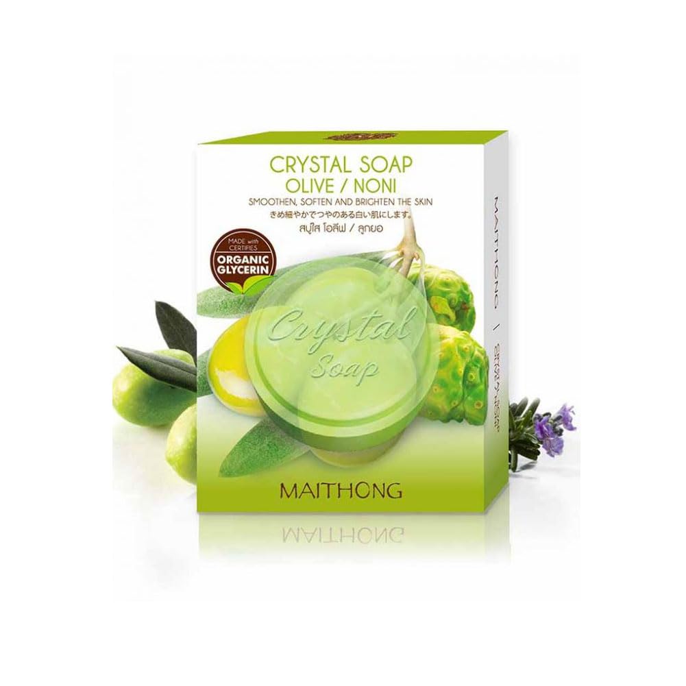 Maithong Crystal Soap (Olive/Noni) 70 Gram. Beauty & Personal Care Maithong