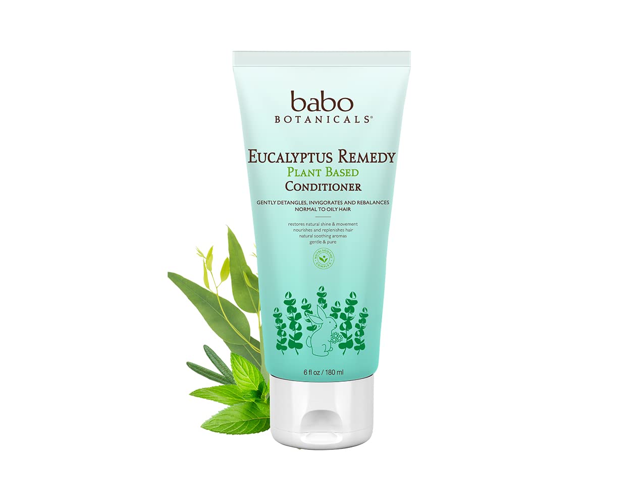 Babo Botanicals Eucalyptus Remedy Conditioner - Invigorating Eucalyptus, Rosemary & Pepermint - For all ages - Rebalancing Conditioner for all hair Beauty & Personal Care Babo Botanicals