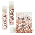 Andaz Press Bridal Shower Bachelorette Party Lip Balm Party Favors, Faux Rose Gold Glitter Shimmer, Thank You for Celebrating With Us, Bridesmaid Lip Beauty & Personal Care Andaz Press