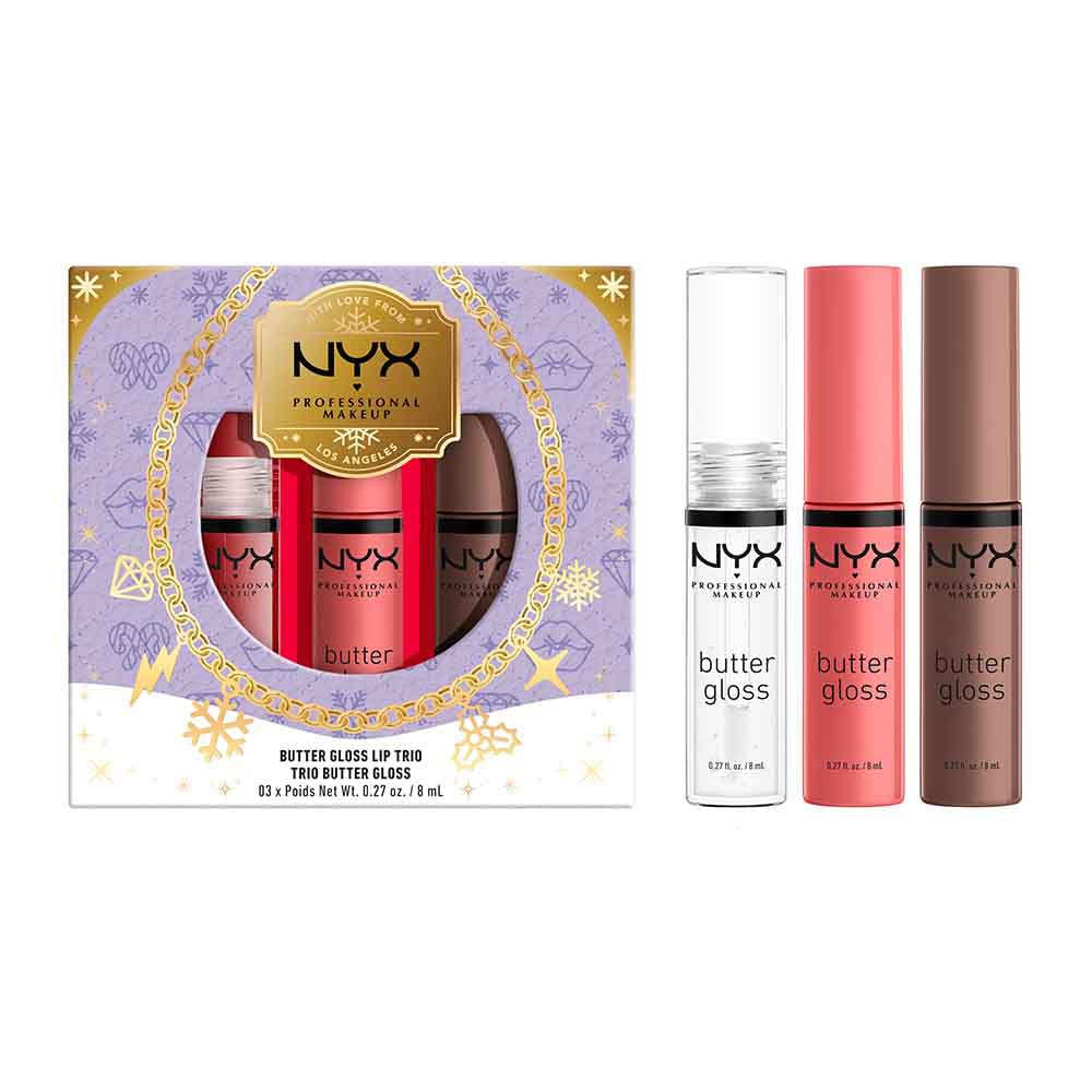 NYX PROFESSIONAL MAKEUP Butter Gloss Lip Trio, Gift Set