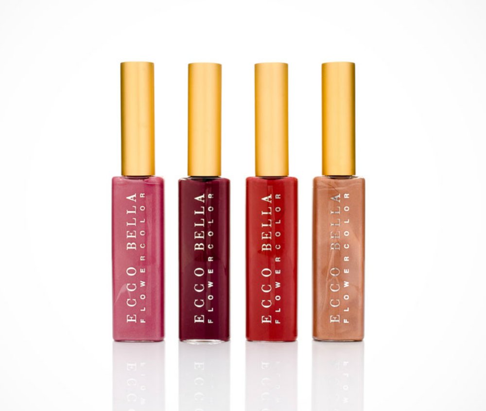 Ecco Bella Natural Lip Gloss - Non-Sticky Moisturizing Lip Shine for Women - Long Lasting Glossy Finish with Flower Cutins - Clean Vegan Formula Beauty & Personal Care Ecco Bella