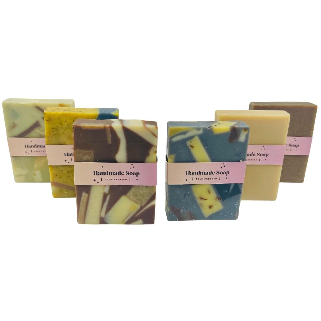 G.B.S All Natural Vegan Unscented Cold Pressed Hand and Body Soap for Sensitive Skin - Coconut Oil Nourishing and Gentle (Pack of 6) Beauty & Personal Care G.B.S