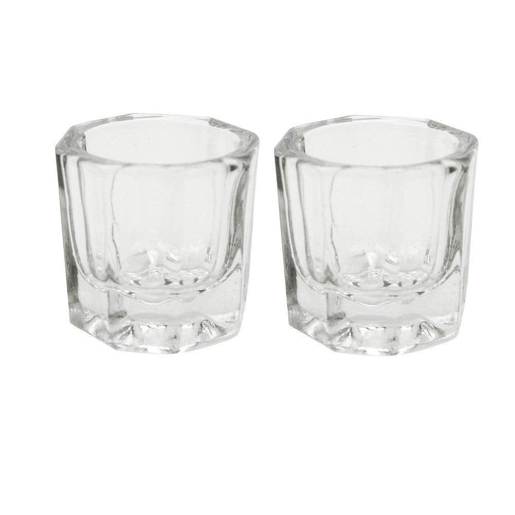 GBSTORE 2 Nail Art Acrylic Liquid Powder Dappen Dish Glass Crystal Cup Glassware Tools Beauty & Personal Care GBSTORE