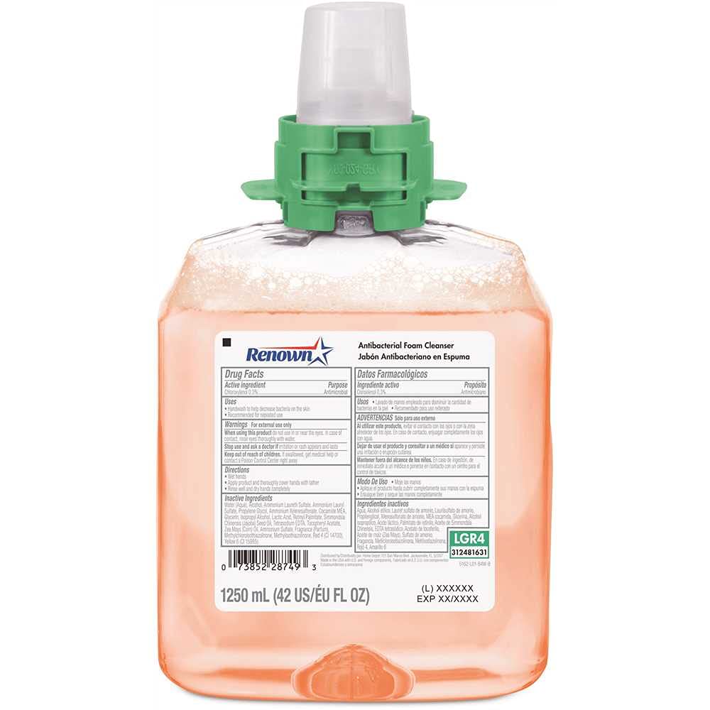 Renown FMX 12 Dispenser Refill 1250 mL Fruit Fragrance Antibacterial Foam Handwash Soap - Pack of 4