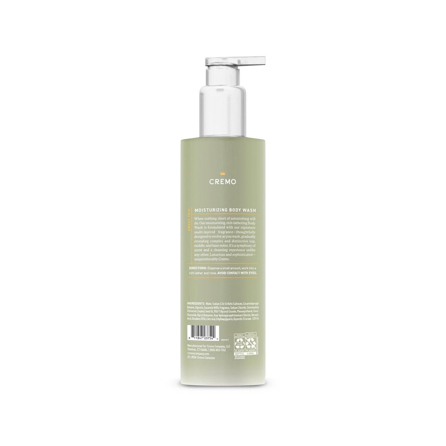 Cremo Pear Blossom Skin Moisturizing Body Wash for Women, Notes of Delicate Petals of Pear Blossoms, 16 Fl Oz Beauty & Personal Care Cremo