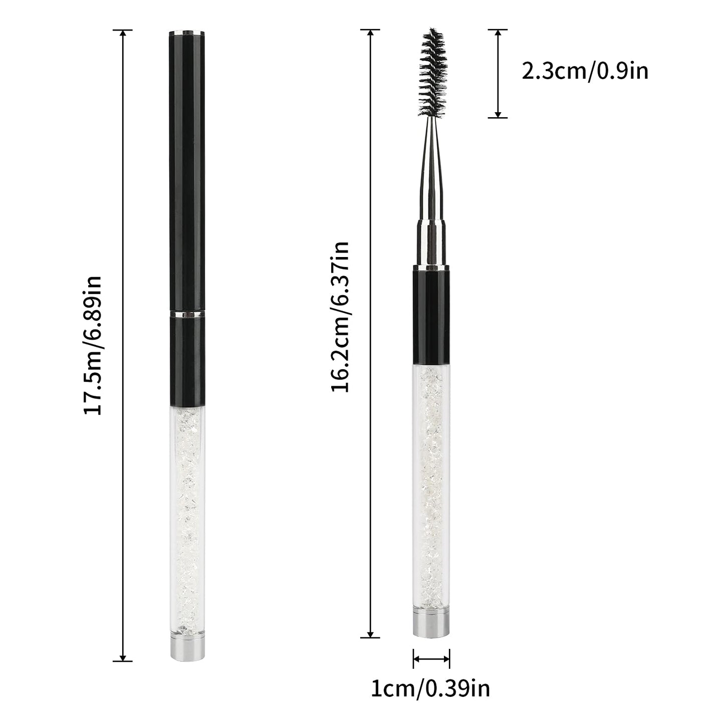 G2PLUS 3PCS Eyelash Brushes with Cap, Eye brow Brush, Eyelash Mascara Brushes Wands Applicator Makeup Tools for Travel Beauty & Personal Care G2PLUS