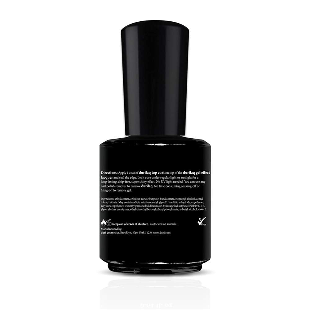 duri Nail Polish, Durilaq Gel Effect Top Coat, Glossy, Fast Drying and Long Lasting Gel Like Look, 0.61 Fl Oz Cosmetics