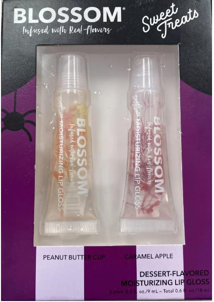 Blossom Sweet Treats Dessert-Flavored Lip Gloss, Peanut Butter Cup & Caramel Apple - 2 Pack Beauty & Personal Care Blossom